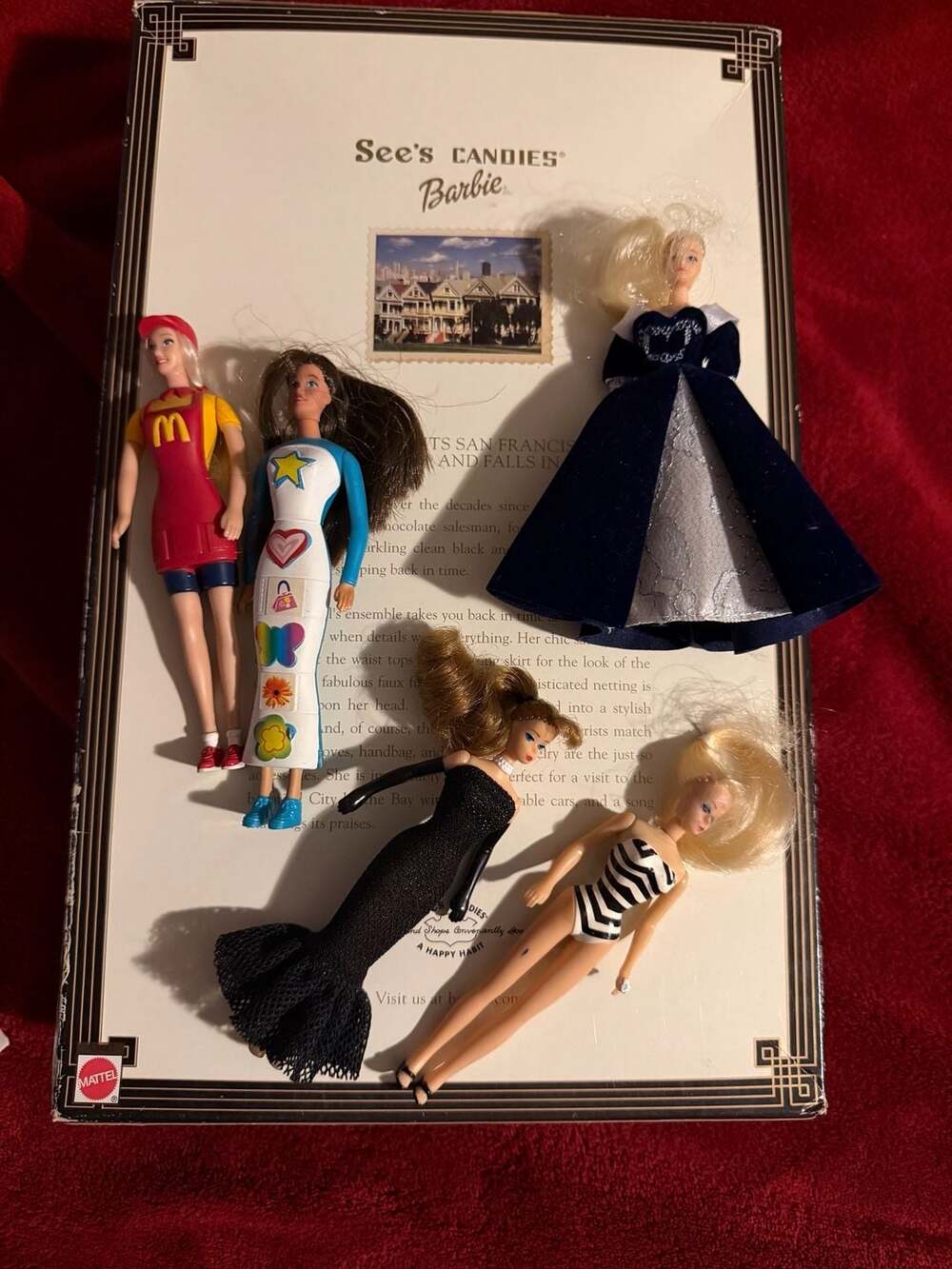 Mattel Barbie Mini Dolls Happy Meal Toys Lot of 5 - Picture 1 of 1
